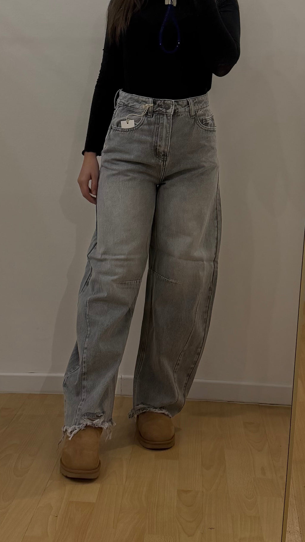 Jeans balloon grigio